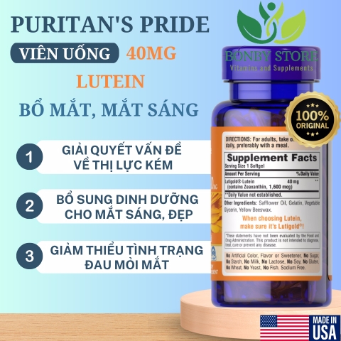 viên uống bổ mắt, sáng mắt 40mg của Mỹ 120 viên