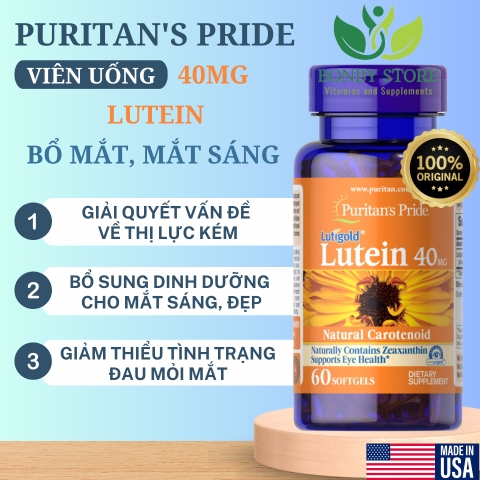 Viên uống bổ mắt Lutigold Lutein 40mg Puritan's Pride 60 viên