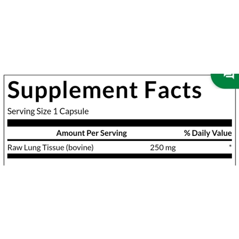 Viên uống bổ phổi Swanson Lung Glandular 60 viên của Mỹ