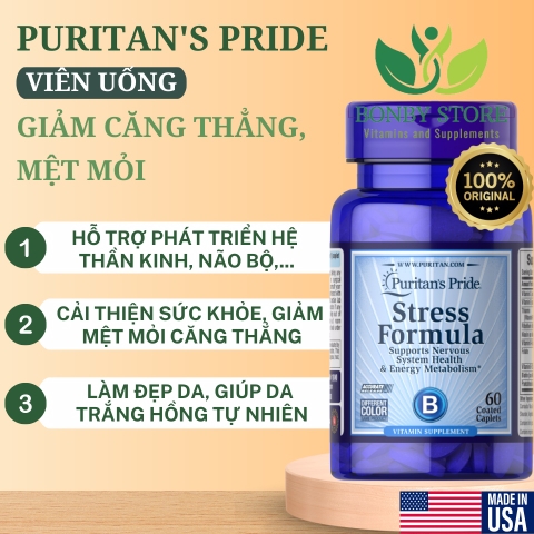 Viên uống giảm Stress Formula Puritan's Pride (60 viên)