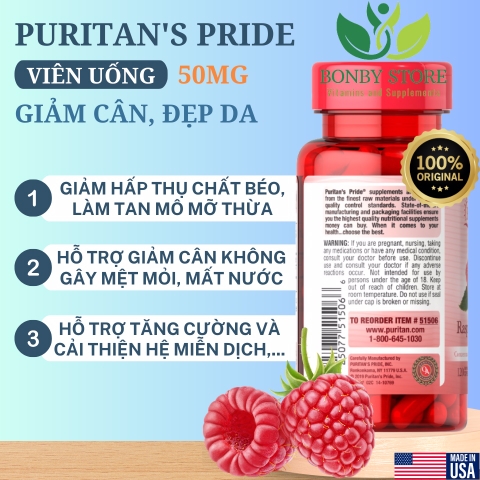 viên uống hỗ trợ giảm cân, làm đẹp da 50mg của Mỹ 120 viên