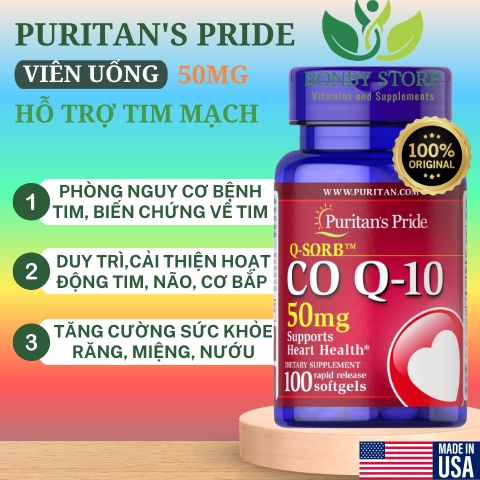 Viên uống hỗ trợ tim mạch Puritan's Pride Co Q-10 50mg (100 viên)