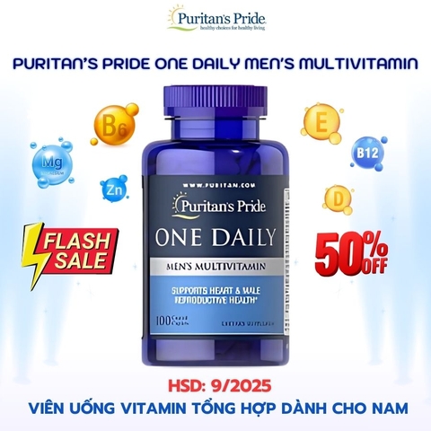 Viên uống vitamin tổng hợp dành cho nam Puritan's Pride (100 viên)