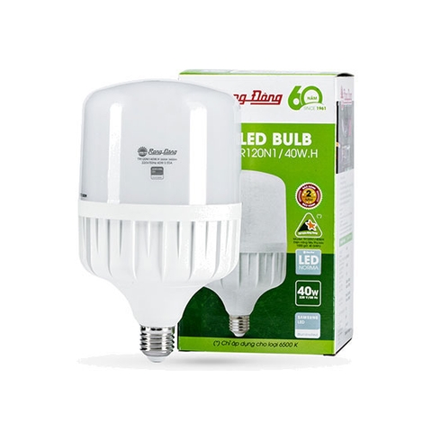 Đèn Led Bulb Trụ Nhôm Nhựa 40W Rạng Đông