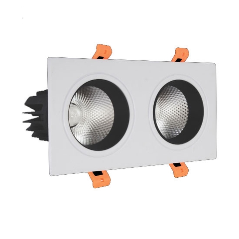 Đèn Spotlight Âm Trần Đôi Euroto 2x7W-2x12W-2X20W-LA516/LA518/LA520