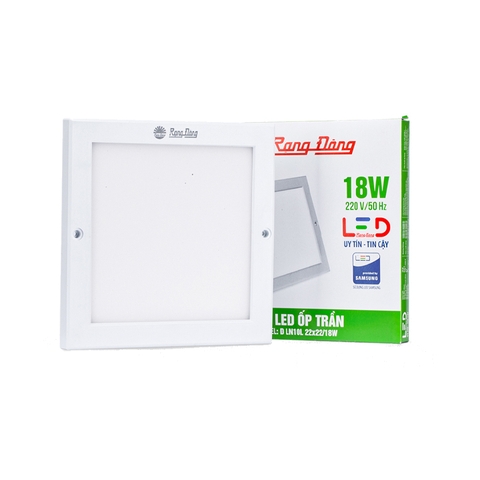 Đèn LED Ốp Trần Vuông LN10L RẠNG ĐÔNG 18W
