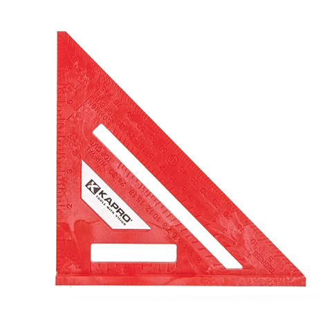 Thước Eke Vuông Đỏ Kapro 444 (7 Inch) – Nhựa Tổng Hợp Cao Cấp, Đo Góc & Vạch Dấu Chính Xác