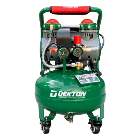 Máy nén khí không dầu Dekton 12L mẫu tròn DK-AC2912SW (có bánh xe)