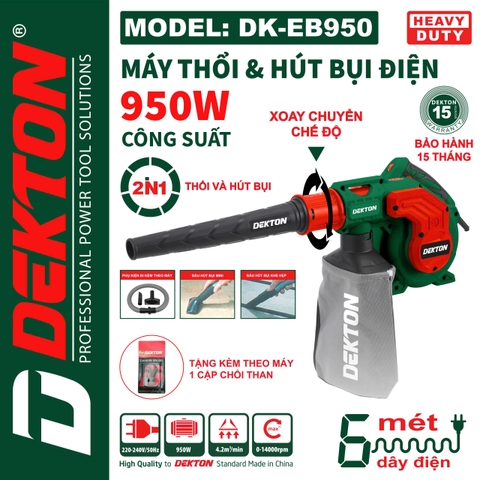 Máy Thổi Bụi 950W Dùng Điện Dekton DK-EB950