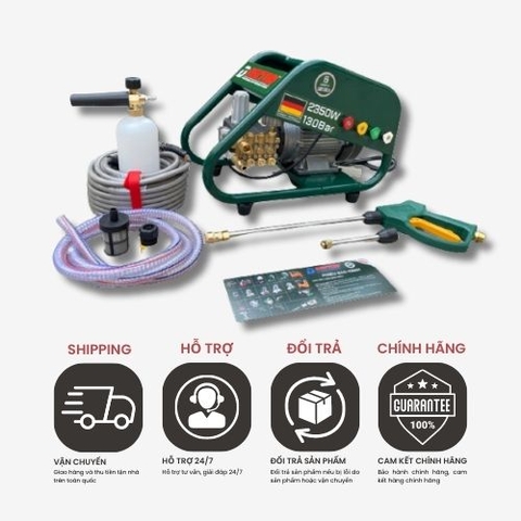 Máy Xịt Rửa Xe Áp Lực Cao 2350W Dekton DK-HPW2350 (Công Nghiệp)