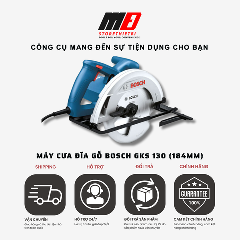 Máy Cưa Đĩa Gỗ Bosch GKS 130 (184mm) 06016C30K0