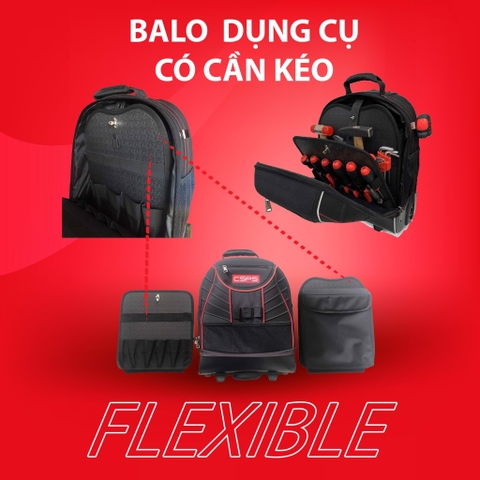 Balo dụng cụ có cần kéo CSPS 36cm VNRB036101