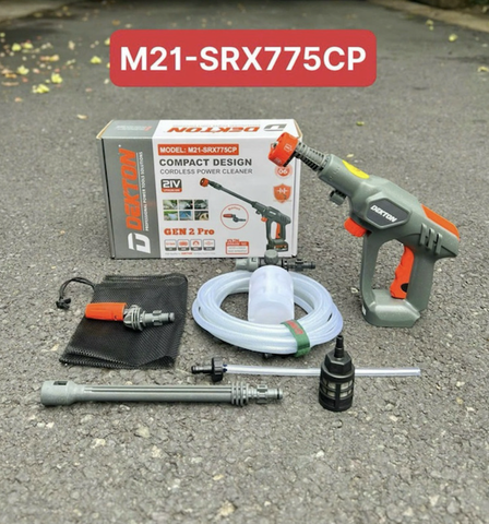 Máy xịt rửa xe dùng pin Dekton M21-SRX775CP