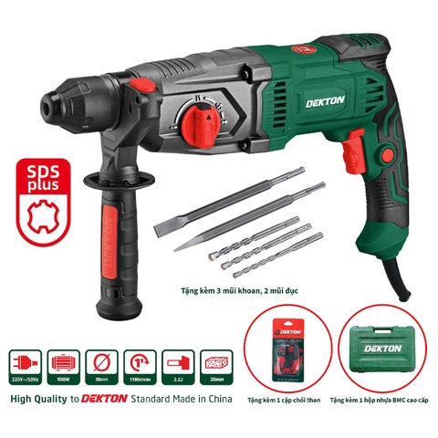 Máy Khoan Đục Bê Tông 1050W dùng điện DEKTON DK-RH2603PRO