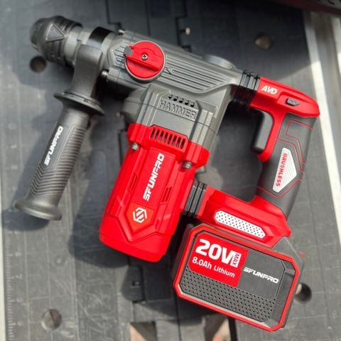 Máy khoan đục bê tông 3 chức năng 3.5J dùng pin 20V Sfunpro S20 DCD30A