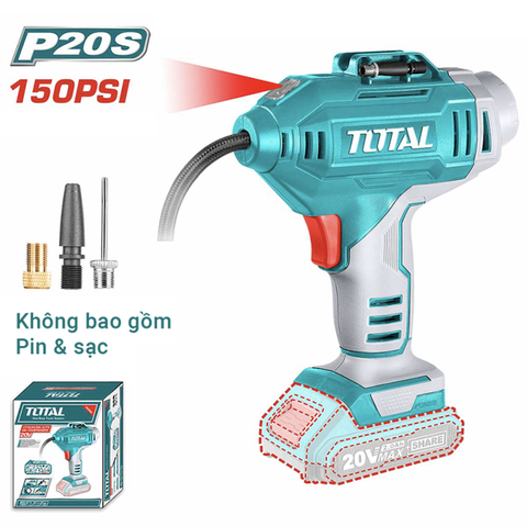 Máy bơm hơi cầm tay tự động dùng pin Lithium 20V (không kèm pin & sạc) TOTAL TACLI2018