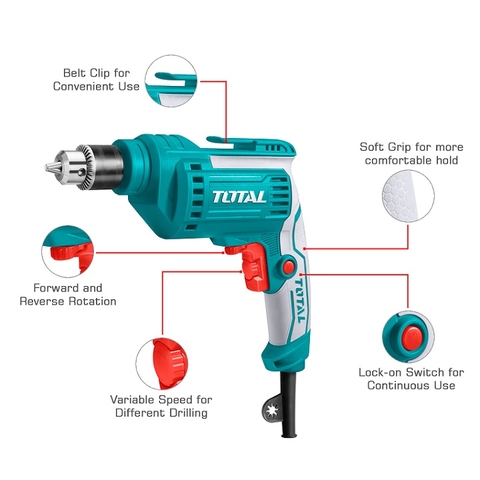 Máy khoan điện 500W TOTAL TD2051026E