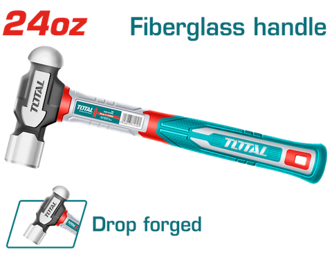 Búa đầu tròn TOTAL THBPH61024 24oz (660g) - Cán sợi thủy tinh bền bỉ