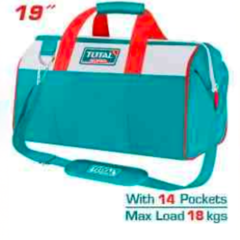 Túi Đựng Dụng Cụ Total THT261925 19 Inch (Polyester 1680D, Khung Cứng, Tải 18Kg)