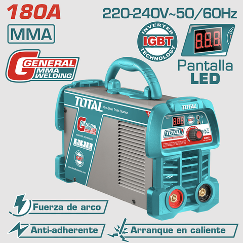 Máy hàn điện tử Inverter MMA 180A/89V TOTAL TW218059 - Công nghệ biến tần IGBT