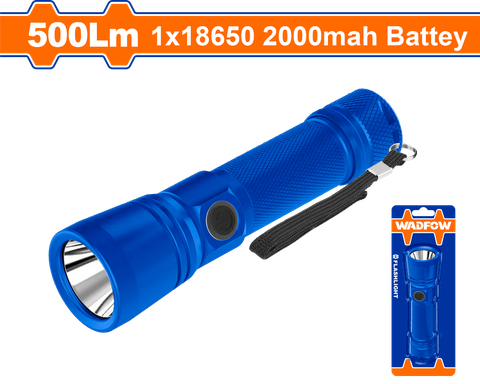 Đèn Pin Sạc WADFOW WFL5408 500Lm - Pin 2000mah, Chống Nước IP44