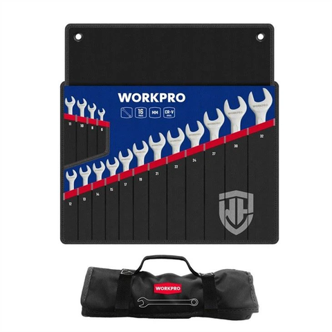 Bộ Cờ Lê Workpro WP202503 16 Chi Tiết, Túi Cuộn | Thép Chrome-Vanadium
