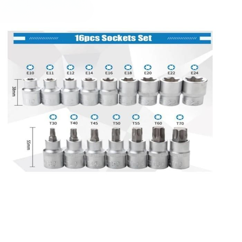 Bộ Đầu Vặn Vít 1/2 inch 16 Chi Tiết Workpro WP202596 Chính Hãng