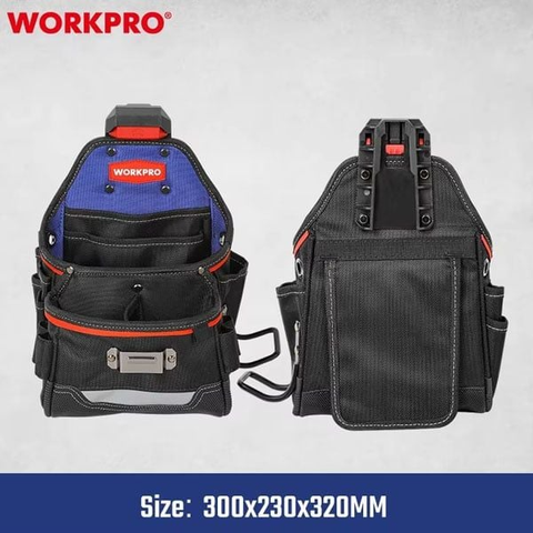 Túi Đựng Dụng Cụ Xây Dựng Workpro WP281072 Cao Cấp, Chống Thấm, Nhiều Ngăn