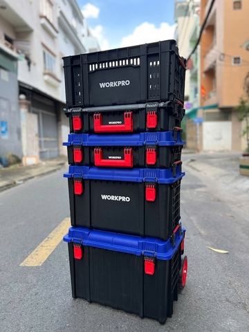 HỘP ĐỰNG DỤNG CỤ BẰNG NHỰA, CÓ THỂ KẾT NỐI XẾP CHỒNG LÊN NHAU WORKPRO