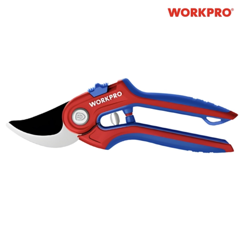 Kéo cắt tỉa cành, tay cầm bằng nhựa, lưỡi dao SK5, kích thước: 8 inch, Workpro - WP332009