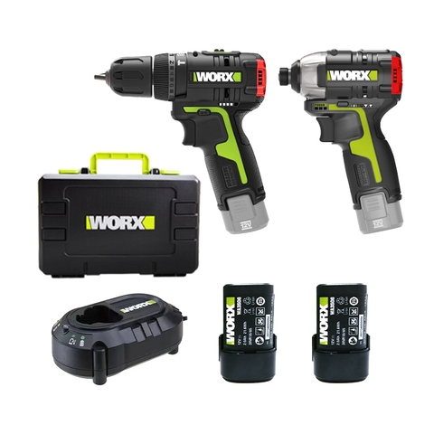 Combo Máy Khoan Và Siết Vít Hệ 12V WORX (Kèm thùng nhựa) - WU920X (Combo)