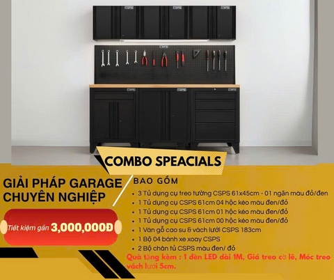 Bộ Combo Tủ Dụng Cụ Garage CSPS Chuyên Nghiệp Tiết Kiệm