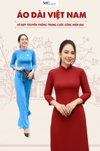Áo dài truyền thống- Biểu tượng văn hóa người phụ nữ Việt Nam AD100 (Không gồm quần)