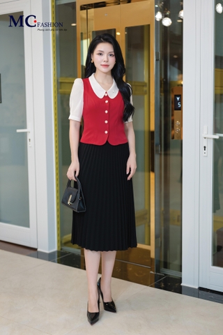 ÁO THỜI TRANG KÍ GIẢ PHỐI CỔ VÀ TAY AT232