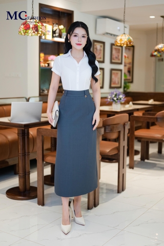 CHÂN VÁY DÁNG A PHỤ KIỆN NHỎ CV137