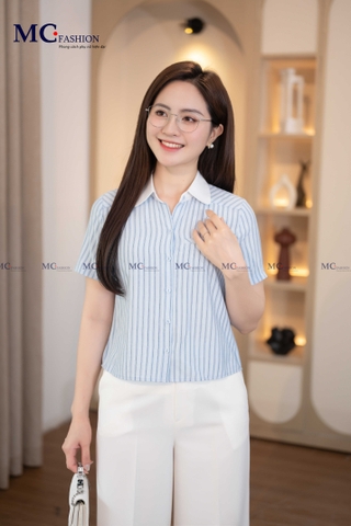 ÁO SƠ MI KẺ THỜI TRANG AT182