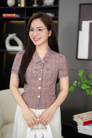 ÁO SƠ MI COTTON KẺ THANH LỊCH AT186