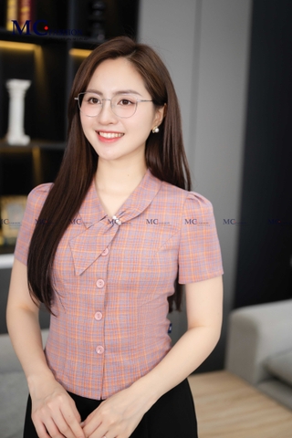 ÁO SƠ MI COTTON KẺ THANH LỊCH AT186
