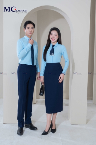 ĐỒNG PHỤC ÁO NAM DÀI TAY NAB111 VÀ ÁO NỮ DÀI TAY AB111