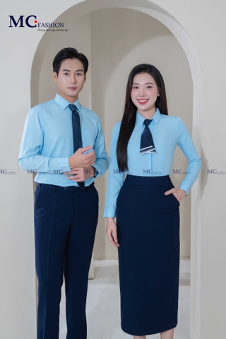 ĐỒNG PHỤC ÁO NAM DÀI TAY NAB111 VÀ ÁO NỮ DÀI TAY AB111