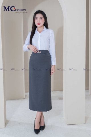 ÁO SƠ MI NỮ TRẮNG DÀI TAY AB105