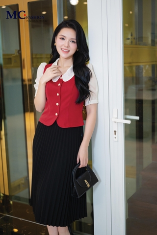 ÁO THỜI TRANG KÍ GIẢ PHỐI CỔ VÀ TAY AT232
