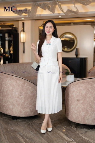 Set kí giả, chân váy dập ly TA1418+ CV0663