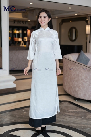 Set áo dài gấm công sở AD105 và quần QD100