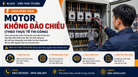 ⚡ Cách khắc phục motor không đảo chiều (theo thực tế thi công)