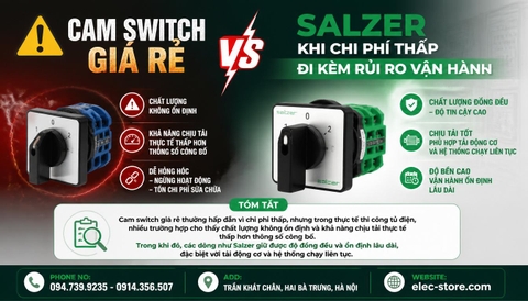 ⚠️ Cam Switch giá rẻ vs Salzer: Nên cân nhắc gì trước khi lựa chọn?