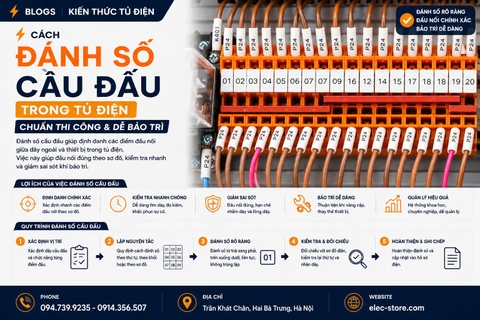 ⚡ Cách đánh số cầu đấu trong tủ điện (chuẩn thi công & dễ bảo trì)