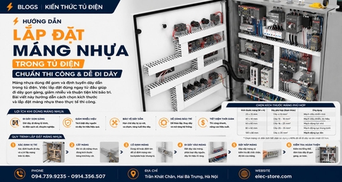 ⚡ Hướng dẫn lắp đặt máng nhựa trong tủ điện (chuẩn thi công & dễ đi dây)