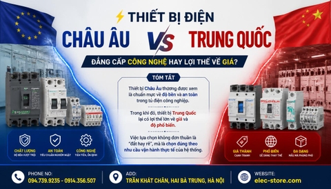 ⚡ Thiết bị điện Châu Âu vs Trung Quốc: Đẳng cấp công nghệ hay lợi thế về giá?