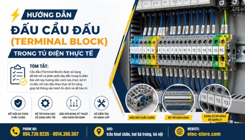 ⚡ Hướng dẫn đấu cầu đấu (Terminal Block) trong tủ điện thực tế